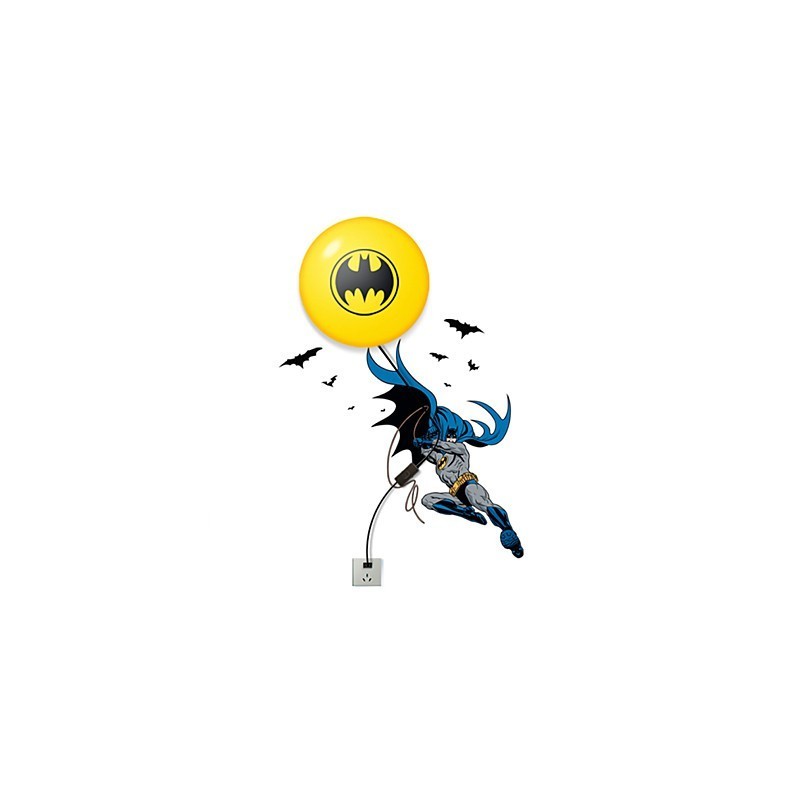 Papel pintado creativo de Batman de moda, lámpara de pared pequeña de bricolaje, lámpara de noche, luces de pared