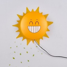 Papel tapiz Lámparas de pared Flor Cara DIY Diversión Ambiente Luz de noche Niños Lámpara de noche Decoración Sol