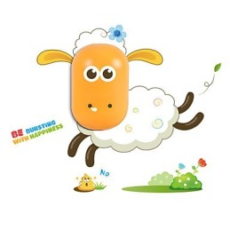 Lámpara de pared para niños con luz nocturna pequeña, 9 x 6, divertida para jugar con espíritu creativo, control de luz inteligente