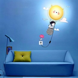 Apliques de pared modernos contemporáneos creativos 3D papel de pared lámpara de pared luz