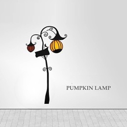 Lámpara de pared de plástico resistente a altas temperaturas con forma de calabaza, luz y papel tapiz 3D creativo.