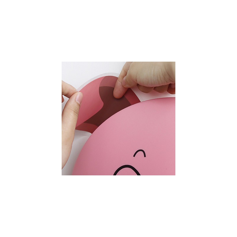 Lámpara de pared de plástico resistente a altas temperaturas con efecto cerdo, que puede quitar el papel tapiz 3D creativo hasta 10 °C.