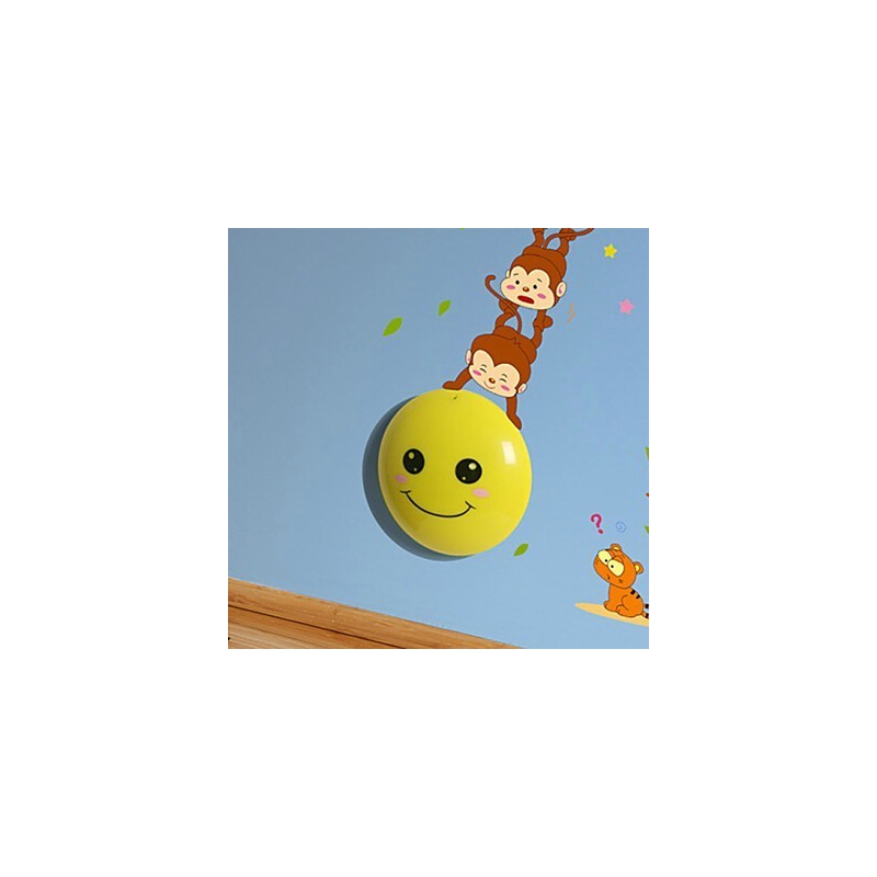 Pegatinas de pared Monos luz activada inteligente inducción esmetope adorno lámpara de pared