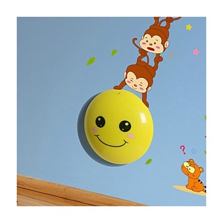 Pegatinas de pared Monos luz activada inteligente inducción esmetope adorno lámpara de pared Pegatinas de pared Monos luz activada inteligente inducción esmetope adorno lámpara de pared