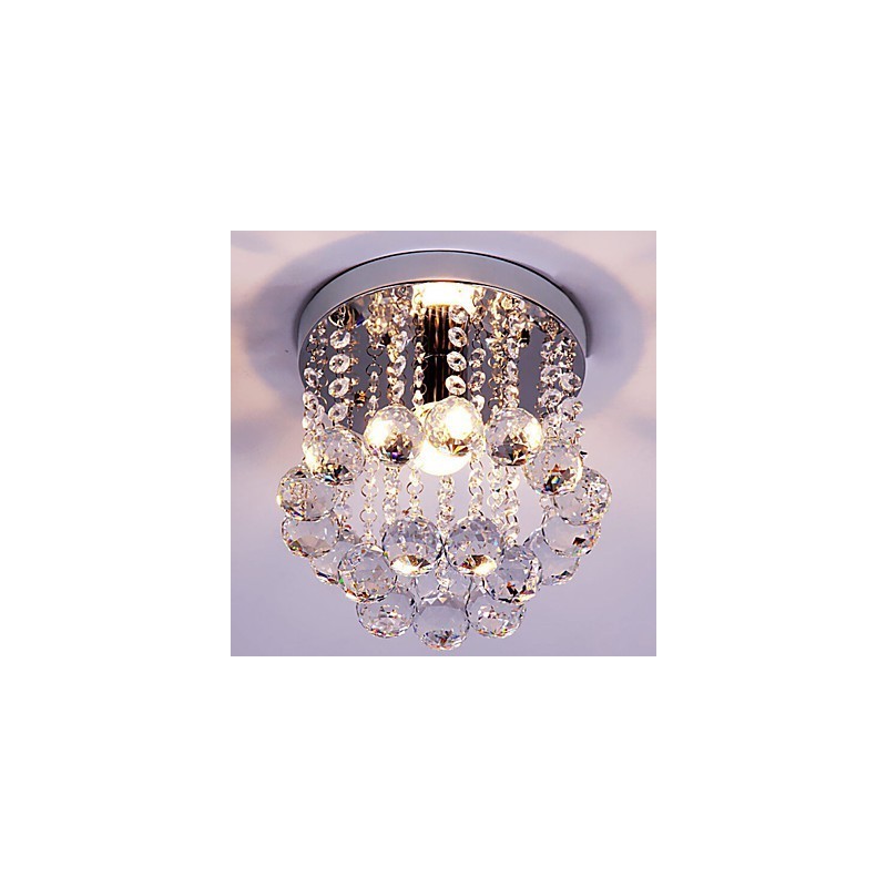 Lámpara de araña moderna de estilo mini de cristal K9 con montaje empotrado