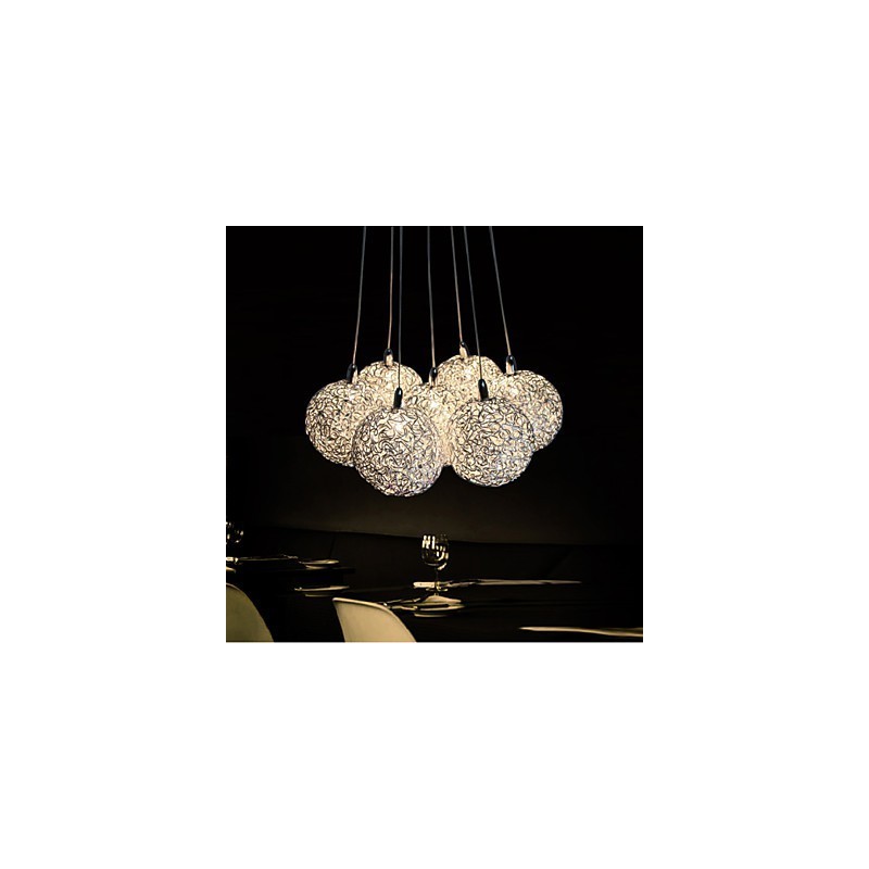 Lámpara colgante moderna de 7 luces para decoración del hogar, de aluminio.