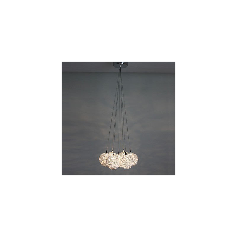 Lámpara colgante moderna de 7 luces para decoración del hogar, de aluminio.