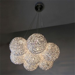 Lámpara colgante moderna de 7 luces para decoración del hogar, de aluminio.