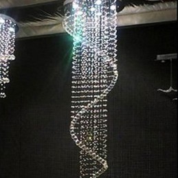 Lámpara de araña de cristal de lujo moderna de 4 luces