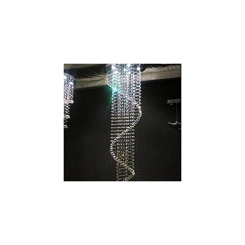 Lámpara de araña de cristal de lujo moderna de 4 luces