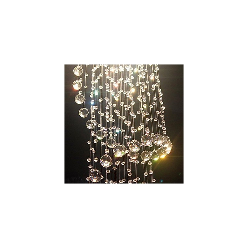 Lámpara de araña de cristal de lujo moderna de 4 luces