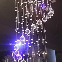 Lámpara de araña de cristal de lujo moderna de 4 luces
