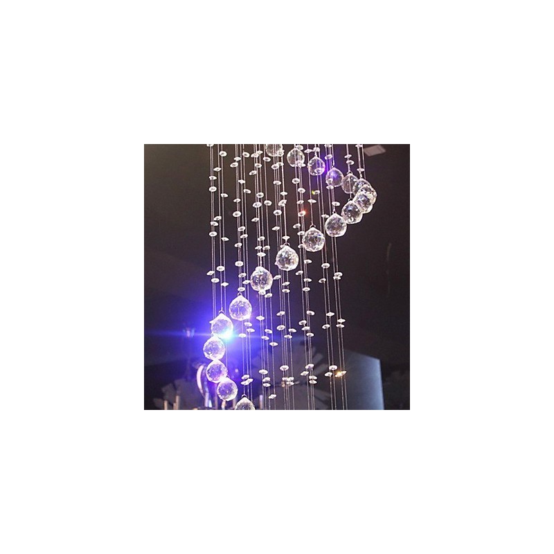 Lámpara de araña de cristal de lujo moderna de 4 luces
