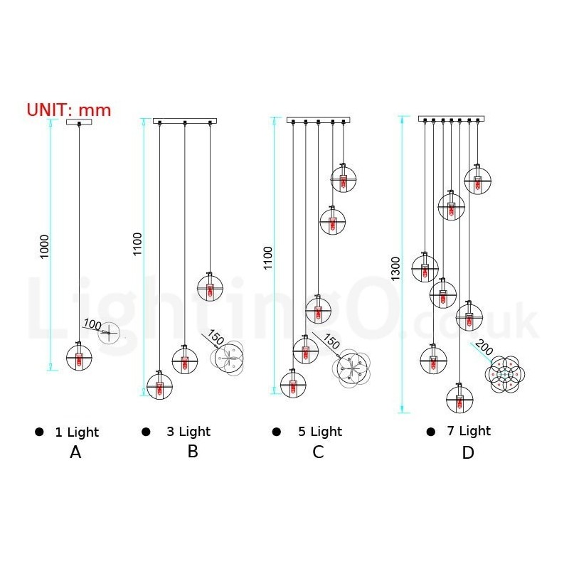 Lámpara colgante de bola de cristal Meteorer de Creative Engineering Stage