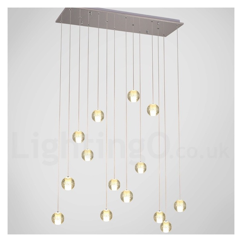 Lámpara colgante de bola de cristal Meteorer de Creative Engineering Stage