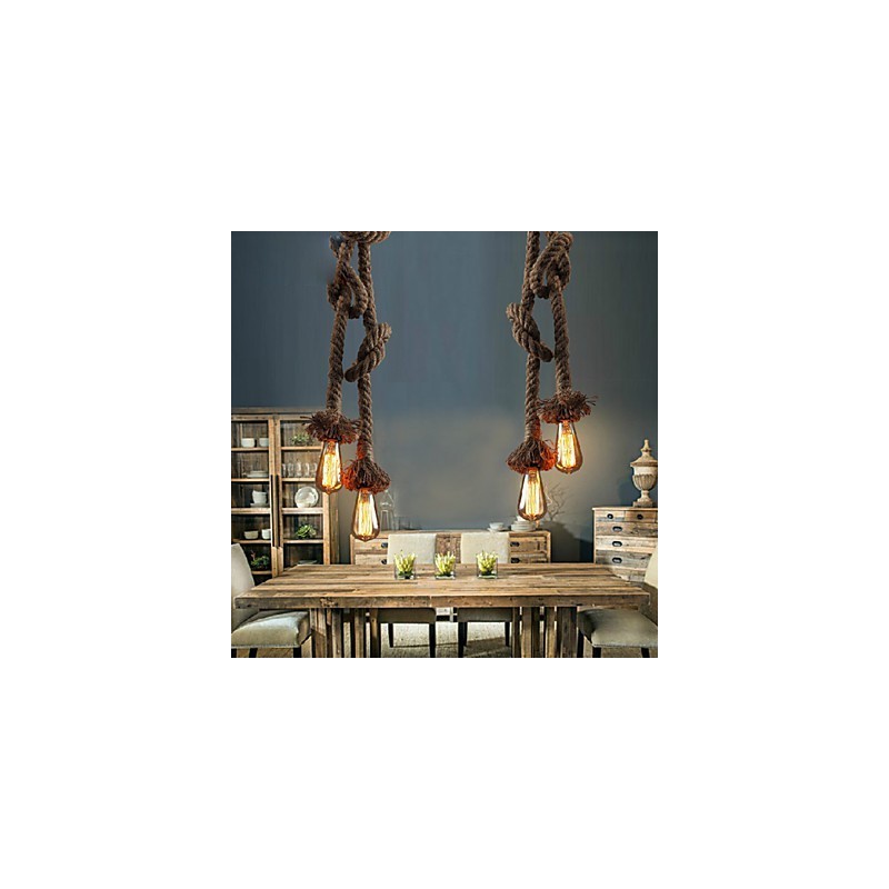Lámparas colgantes 2 luces El viento industrial que restaura las formas antiguas es la lámpara colgante creativa del mostrador del café