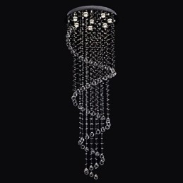 Lámpara de araña de cristal moderna de lujo de 8 luces