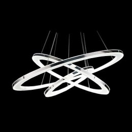 Lámpara colgante moderna de 3 anillos de acrílico