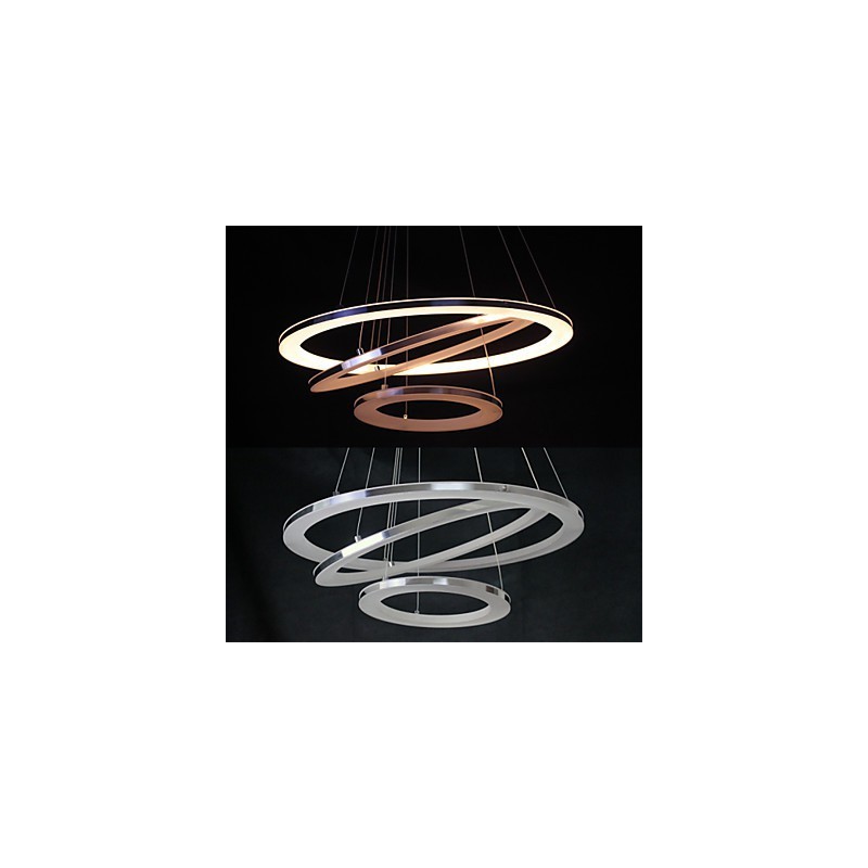 Lámpara colgante moderna de 3 anillos de acrílico