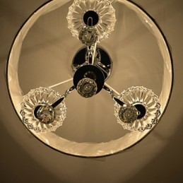 Lámpara de araña moderna contemporánea de cristal galvanizado