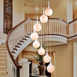 Lámpara colgante contemporánea moderna con forma de globo galvanizada