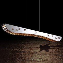 Lámpara colgante de cristal Lámpara colgante de metal cromado Cristal ámbar o transparente