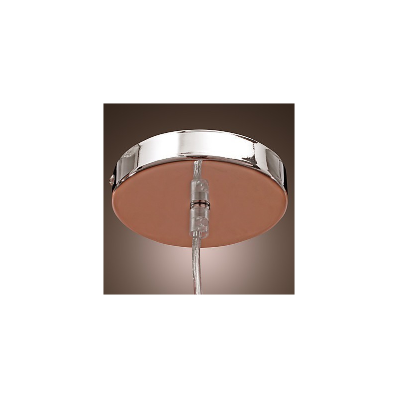 Lámpara colgante de cristal estilo cilindro