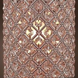 Lámpara colgante de cristal estilo cilindro