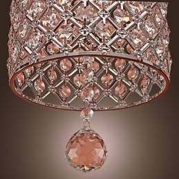 Lámpara colgante de cristal estilo cilindro