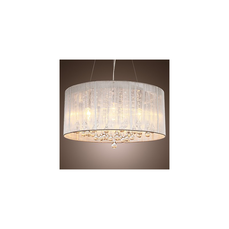 Lámpara colgante moderna de tambor de 4 luces