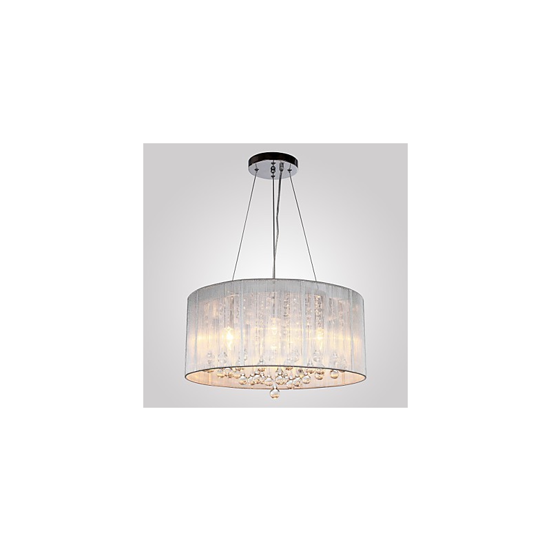 Lámpara colgante moderna de tambor de 4 luces