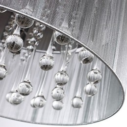 Lámpara colgante moderna de tambor de 4 luces