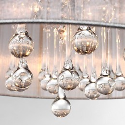 Lámpara colgante moderna de tambor de 4 luces