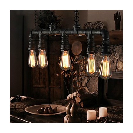 Lámpara colgante de metal con pintura estilo retro mini de estilo campestre clásico vintage tradicional para comedor Lámpara colgante de metal con pintura estilo retro mini de estilo campestre clásico vintage tradicional para comedor