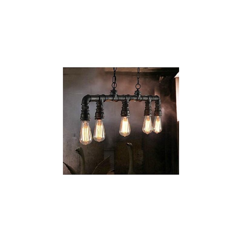 Lámpara colgante de metal con pintura estilo retro mini de estilo campestre clásico vintage tradicional para comedor