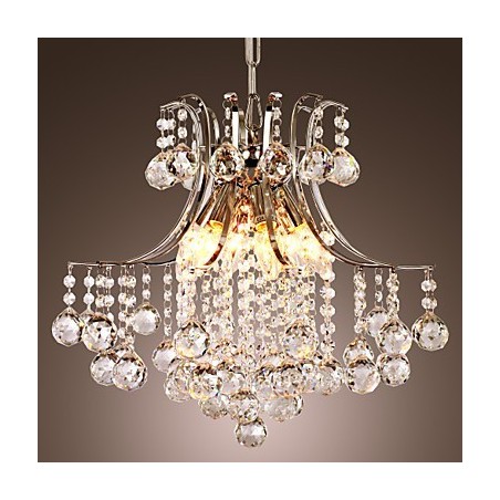 Lámpara colgante de lujo moderna de cristal para sala de estar, 6 luces Lámpara colgante de lujo moderna de cristal para sala de estar, 6 luces