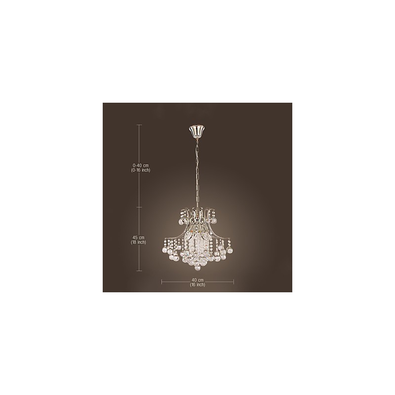 Lámpara colgante de lujo moderna de cristal para sala de estar, 6 luces