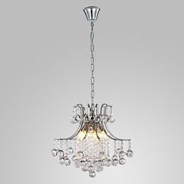 Lámpara colgante de lujo moderna de cristal para sala de estar, 6 luces