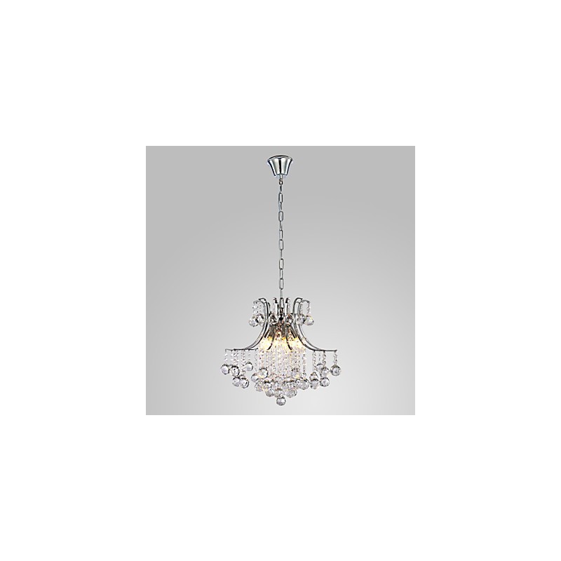 Lámpara colgante de lujo moderna de cristal para sala de estar, 6 luces