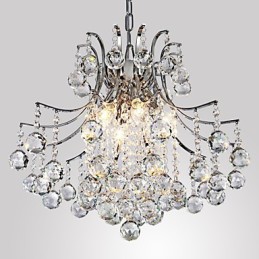 Lámpara colgante de lujo moderna de cristal para sala de estar, 6 luces