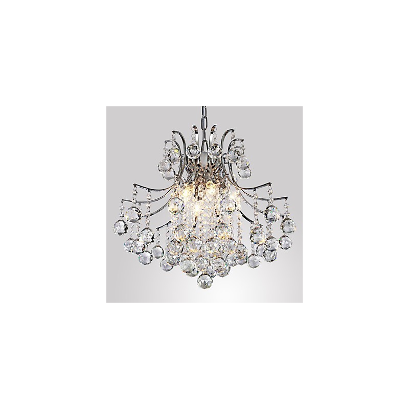 Lámpara colgante de lujo moderna de cristal para sala de estar, 6 luces