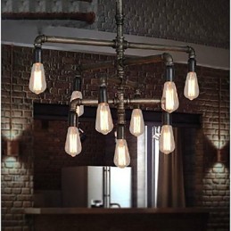 Lámpara colgante de metal con diseño de farol retro, estilo clásico tradicional, con pintura campestre