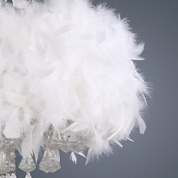 Lámpara colgante moderna y contemporánea de cristal en forma de tambor, estilo mini, galvanizada