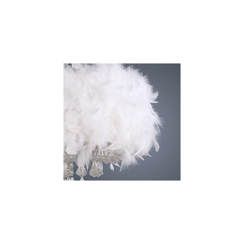 Lámpara colgante moderna y contemporánea de cristal en forma de tambor, estilo mini, galvanizada