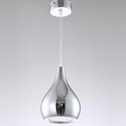Lámpara colgante moderna y contemporánea de metal galvanizado con forma de globo