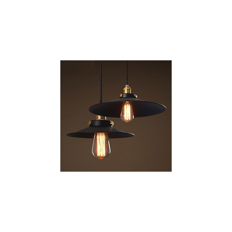Lámpara colgante clásica retro de estilo europeo con bombilla de 22 cm de diámetro.