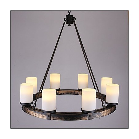 Lámpara de araña de madera antigua vintage