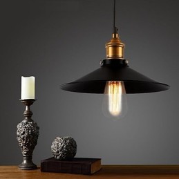 Lámpara colgante clásica retro de estilo europeo con bombilla de 30 cm de diámetro.