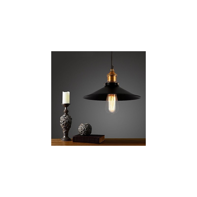 Lámpara colgante clásica retro de estilo europeo con bombilla de 30 cm de diámetro.