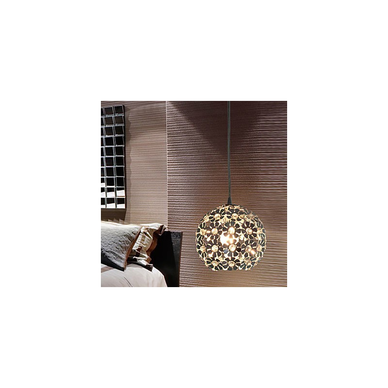 Lámpara colgante moderna y contemporánea de cristal en forma de globo, estilo mini, galvanizada